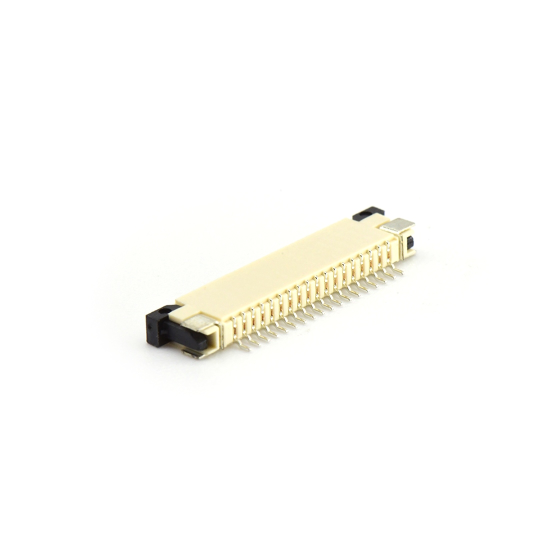 F1003 FPC FFC连接器Pitch 1.00mm H2.5卧贴上接触抽屉式 18Pin本色 镀亮锡